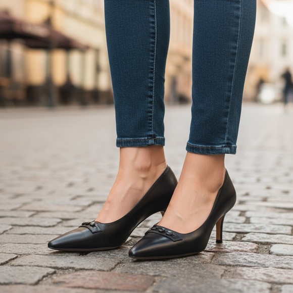 Manolo Blahniks Black 35.5 sexy leather pumps !